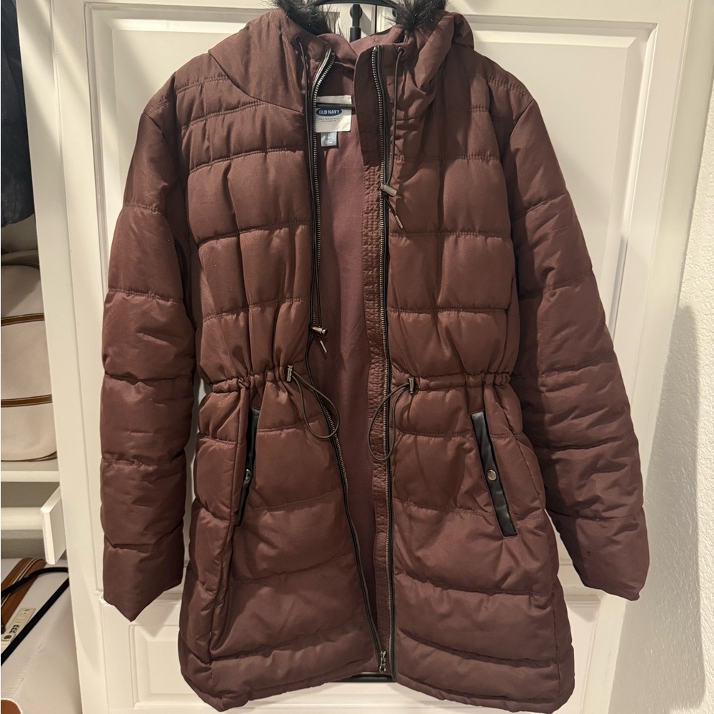 Burgundy Puffer Jacket